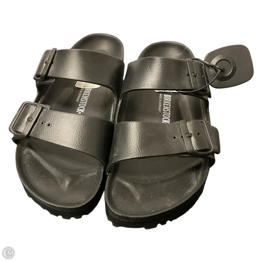 Sandals Flip Flops By Birkenstock In Black, Size: 9