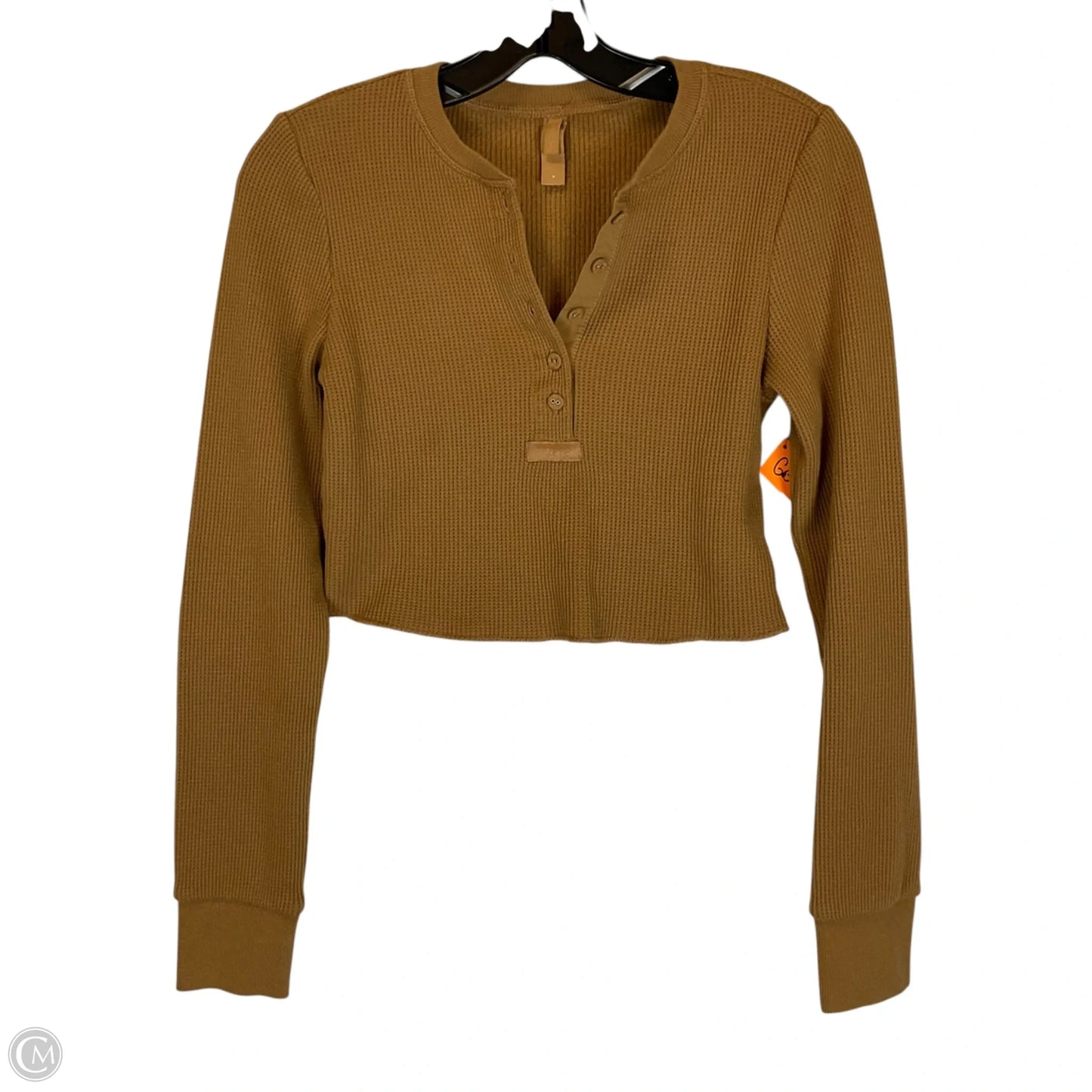 Top Long Sleeve Basic By Skims In Brown, Size: M