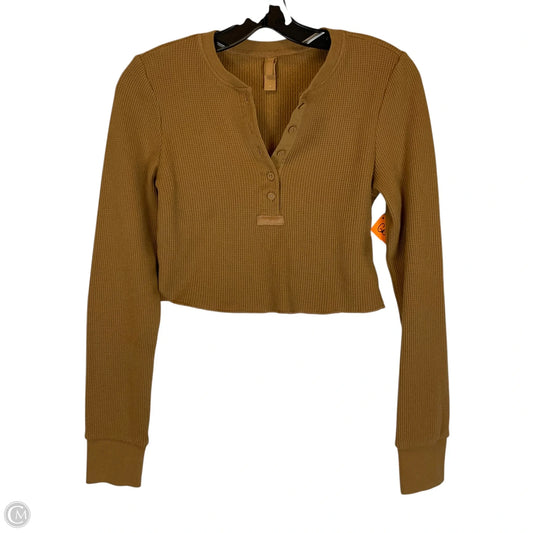 Top Long Sleeve Basic By Skims In Brown, Size: M