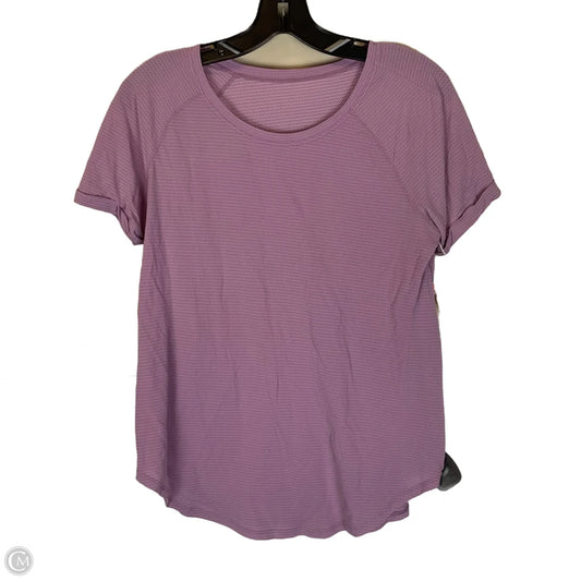 Athletic Top Short Sleeve By Lululemon In Pink, Size: S