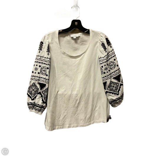 Top Short Sleeve By Chicos In White, Size: M