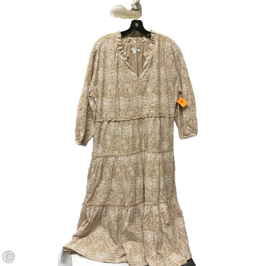 Dress Casual Maxi By Chicos In Tan, Size: 16