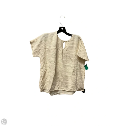 Top Short Sleeve By Madewell In Cream, Size: Xs