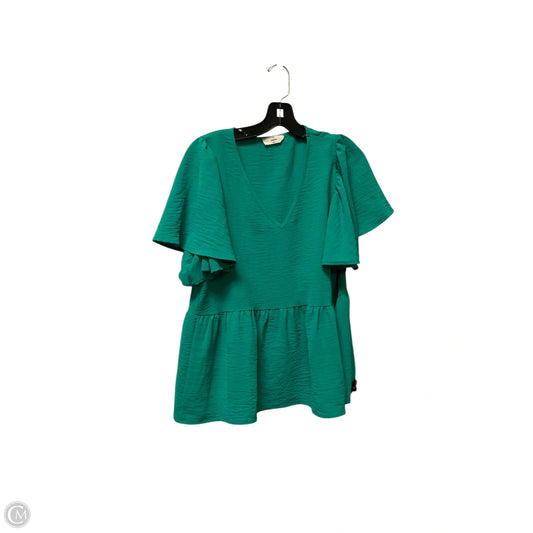 Top Short Sleeve By Entro In Green, Size: S