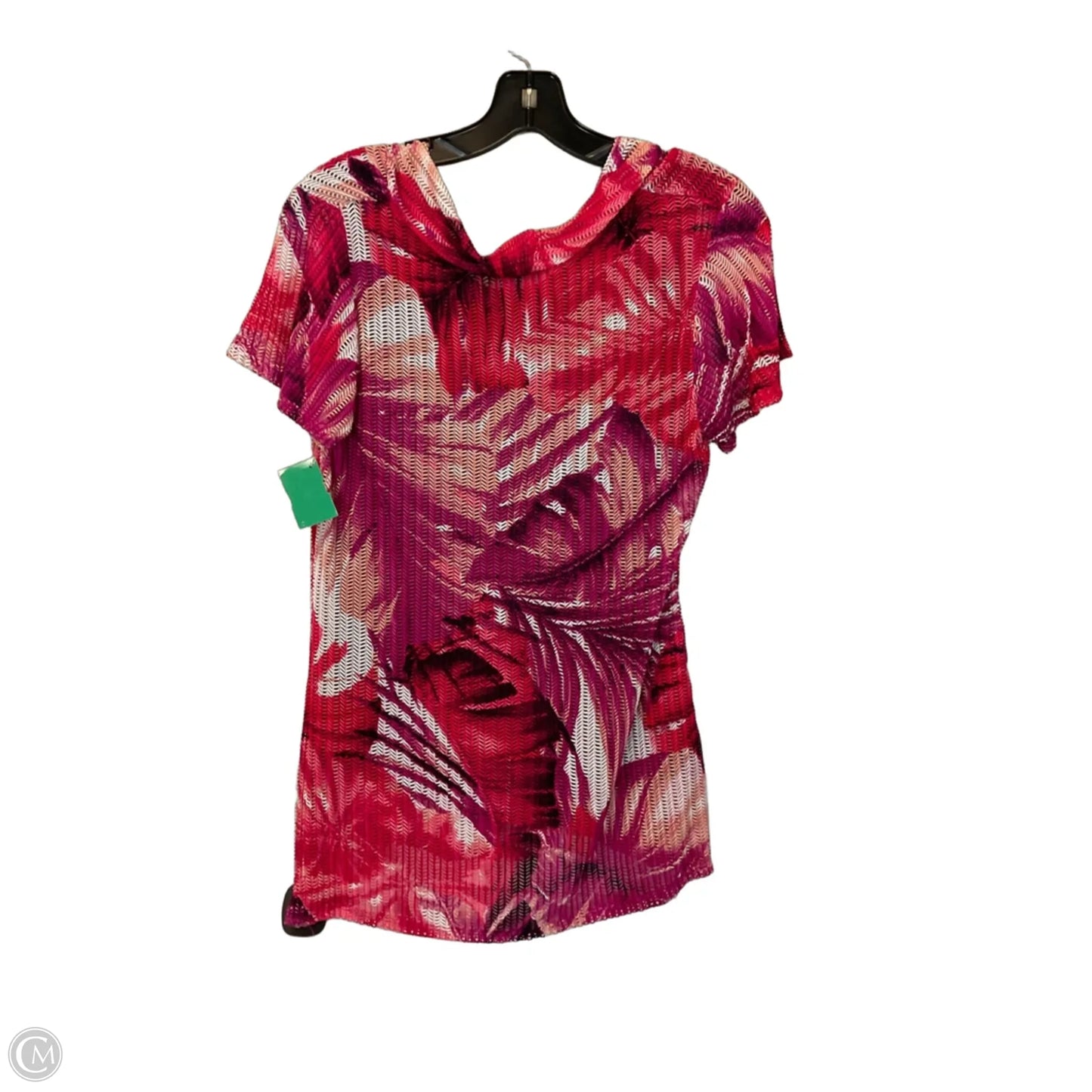 Top Short Sleeve By Kim Rogers In Red, Size: M