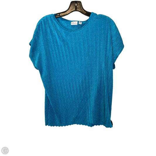 Top Short Sleeve By Kim Rogers In Blue, Size: Xl