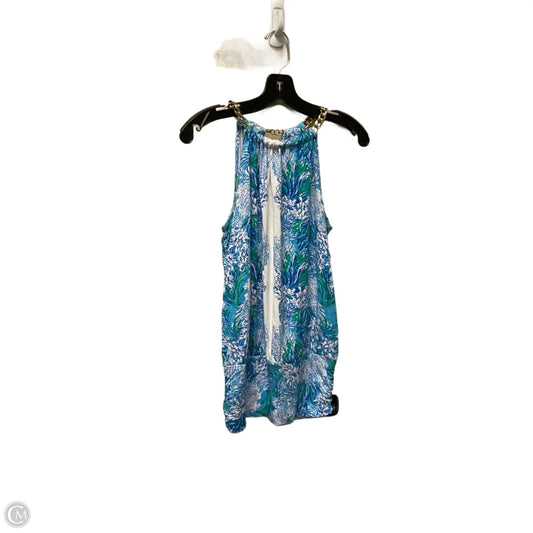 Top Sleeveless Designer By Lilly Pulitzer In Blue, Size: Xs