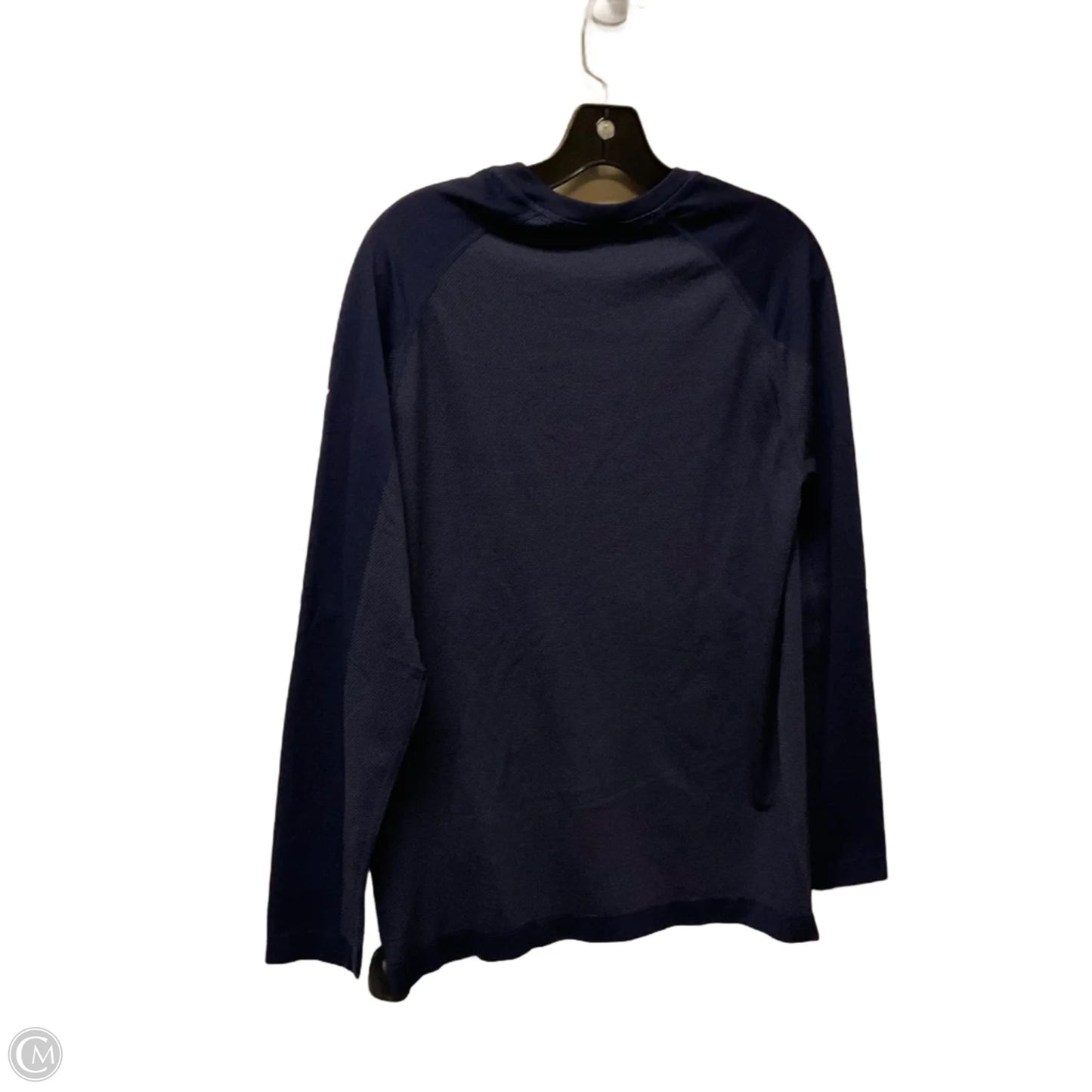 Athletic Top Long Sleeve Crewneck By Fabletics In Navy, Size: M