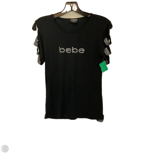 Top Short Sleeve Basic By Bebe In Black, Size: S