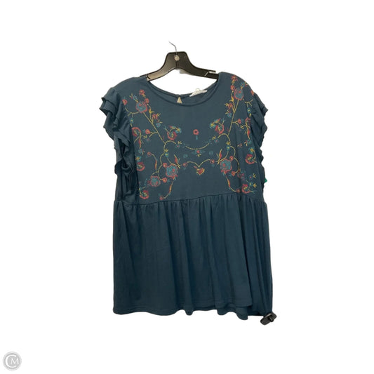 Top Short Sleeve By Amaryllis In Blue, Size: M