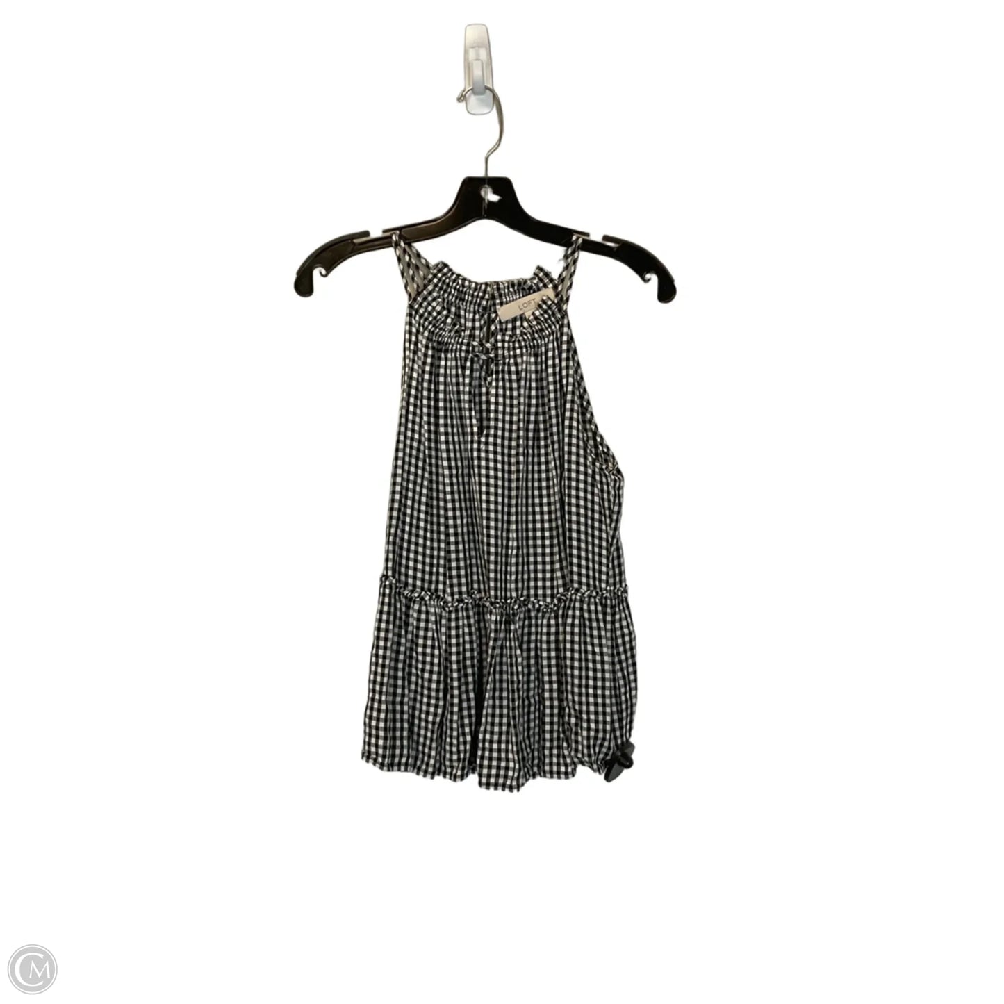 Top Sleeveless By Loft In Black, Size: S