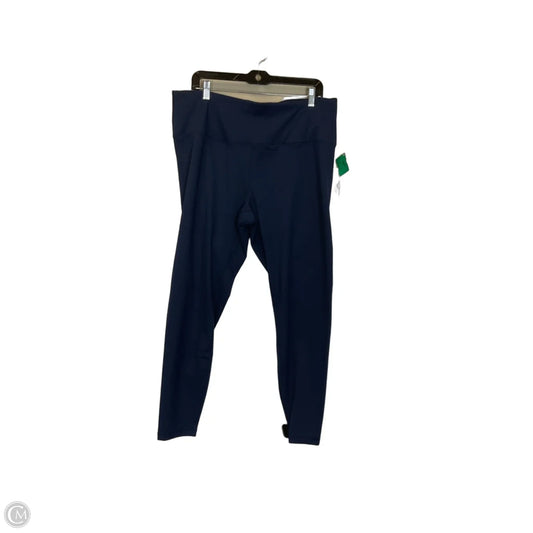 Athletic Leggings By Yogalicious In Blue, Size: 2x