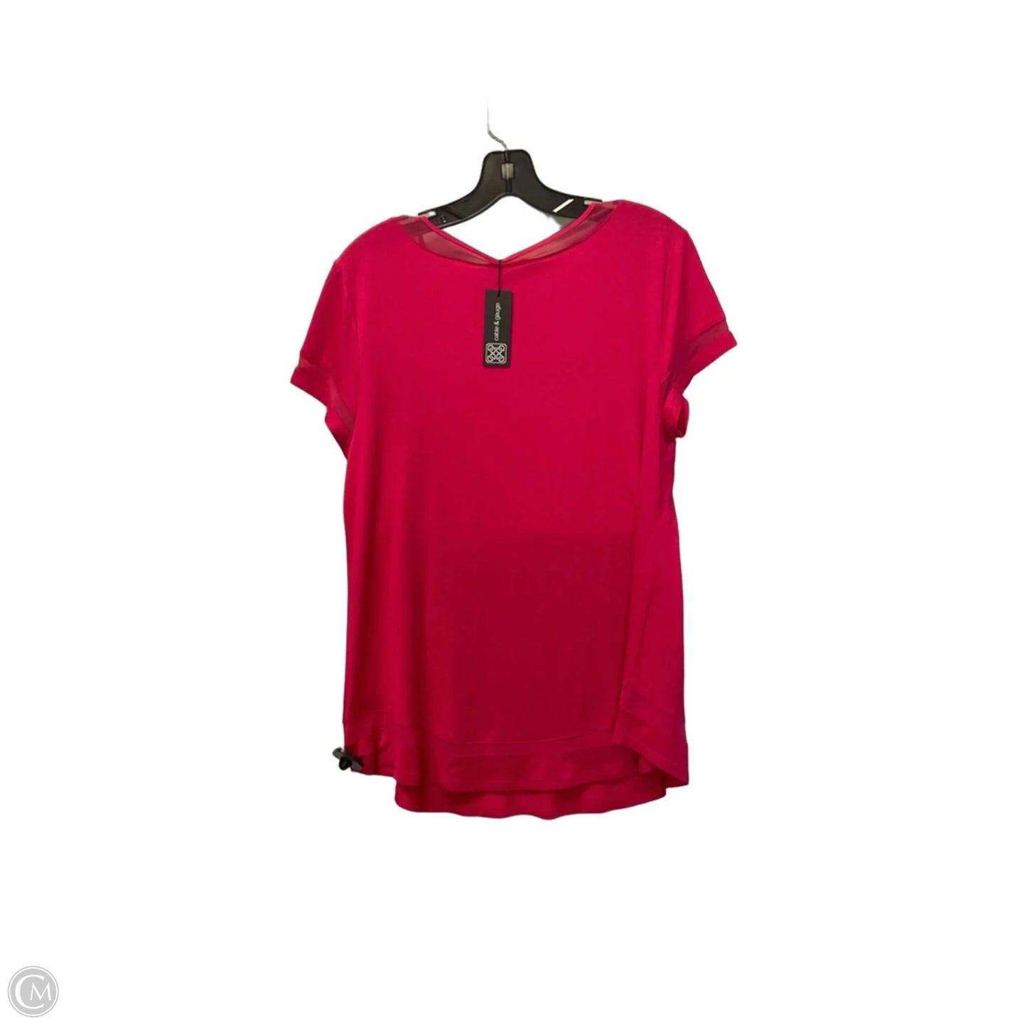 Top Short Sleeve Basic By Cable And Gauge In Pink, Size: L