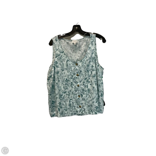 Top Sleeveless By Wonderly In Blue, Size: Xl