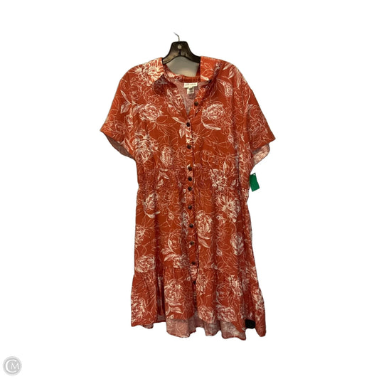 Dress Casual Short By Kate And Lily In Orange, Size: 3x