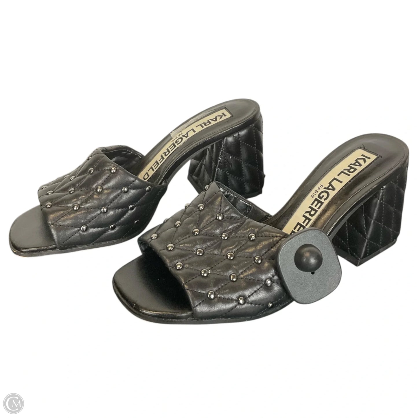 Sandals Designer By Karl Lagerfeld In Black, Size: 6.5
