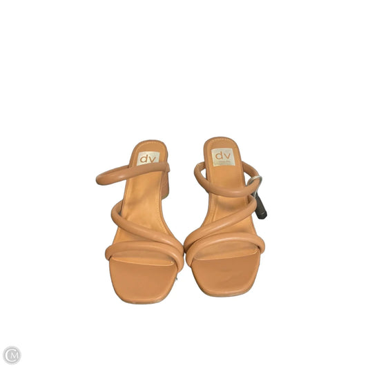 Sandals Heels Block By Dolce Vita In Tan, Size: 6.5