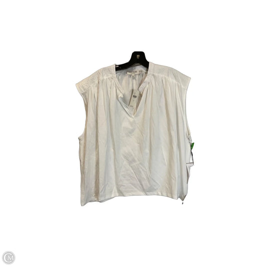 Top Sleeveless By Anthropologie In White, Size: L