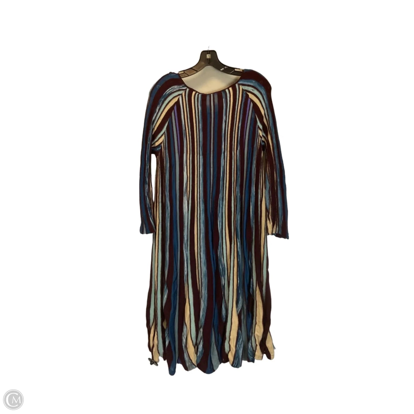Dress Casual Midi By Moth In Striped Pattern, Size: L
