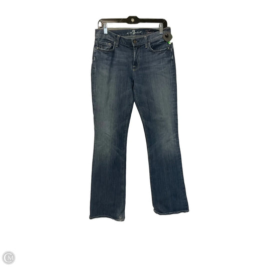 Jeans Boot Cut By 7 For All Mankind In Blue Denim, Size: 6