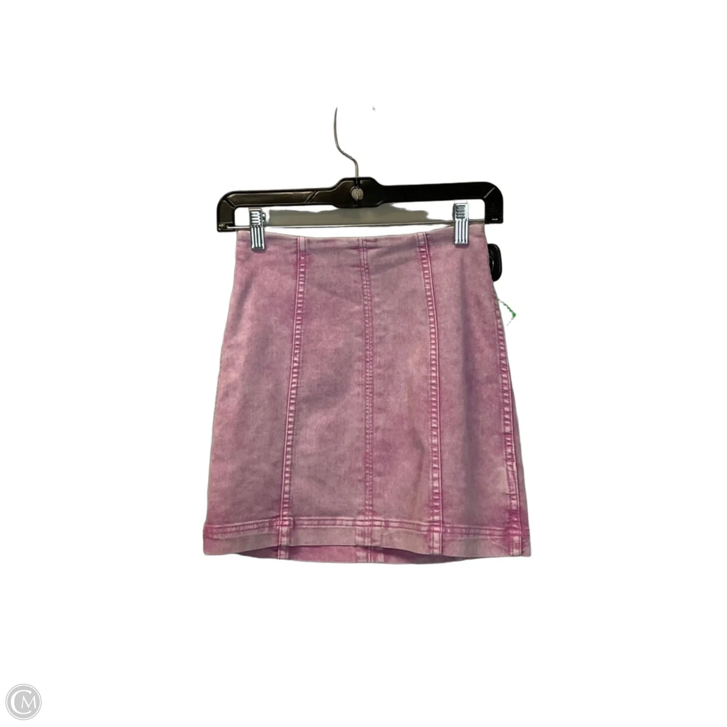 Skirt Mini & Short By Free People In Pink Denim, Size: 0