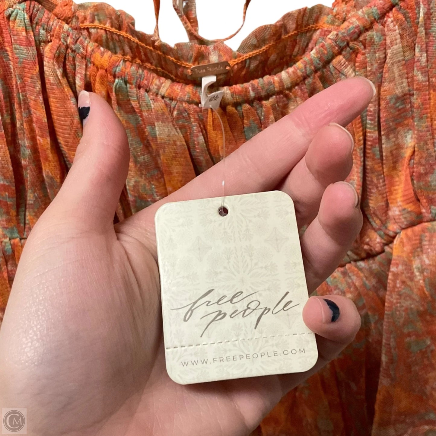 Top Short Sleeve By Free People In Orange, Size: Xs