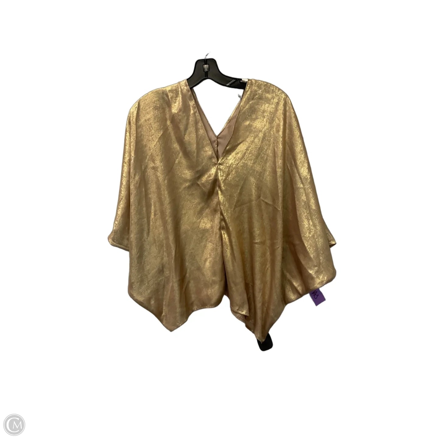 Top Short Sleeve By Vine & Love In Gold, Size: S