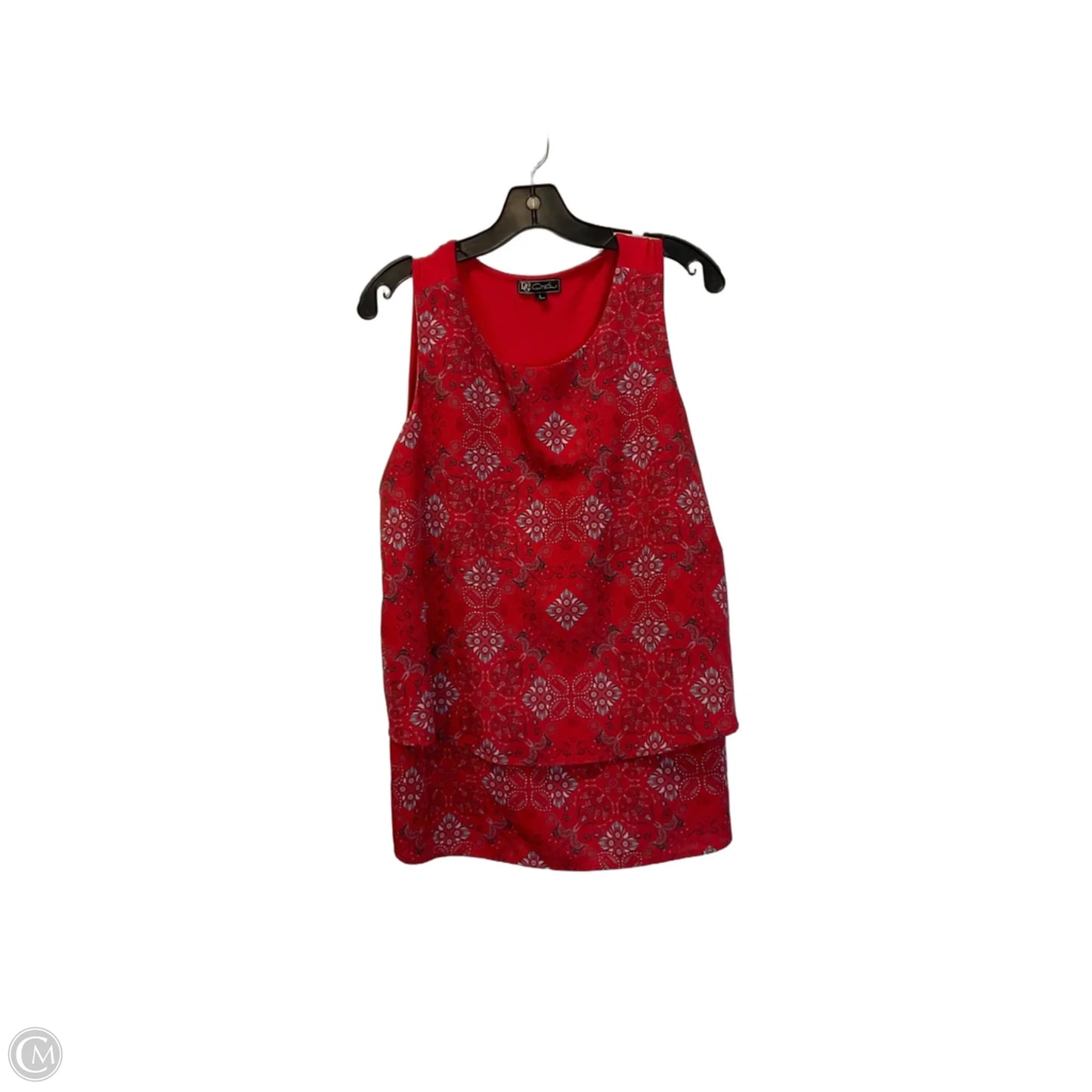 Top Sleeveless By Dg2 In Red, Size: L