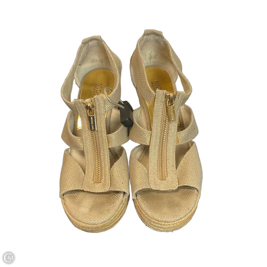 Sandals Designer By Michael Kors In Gold, Size: 8