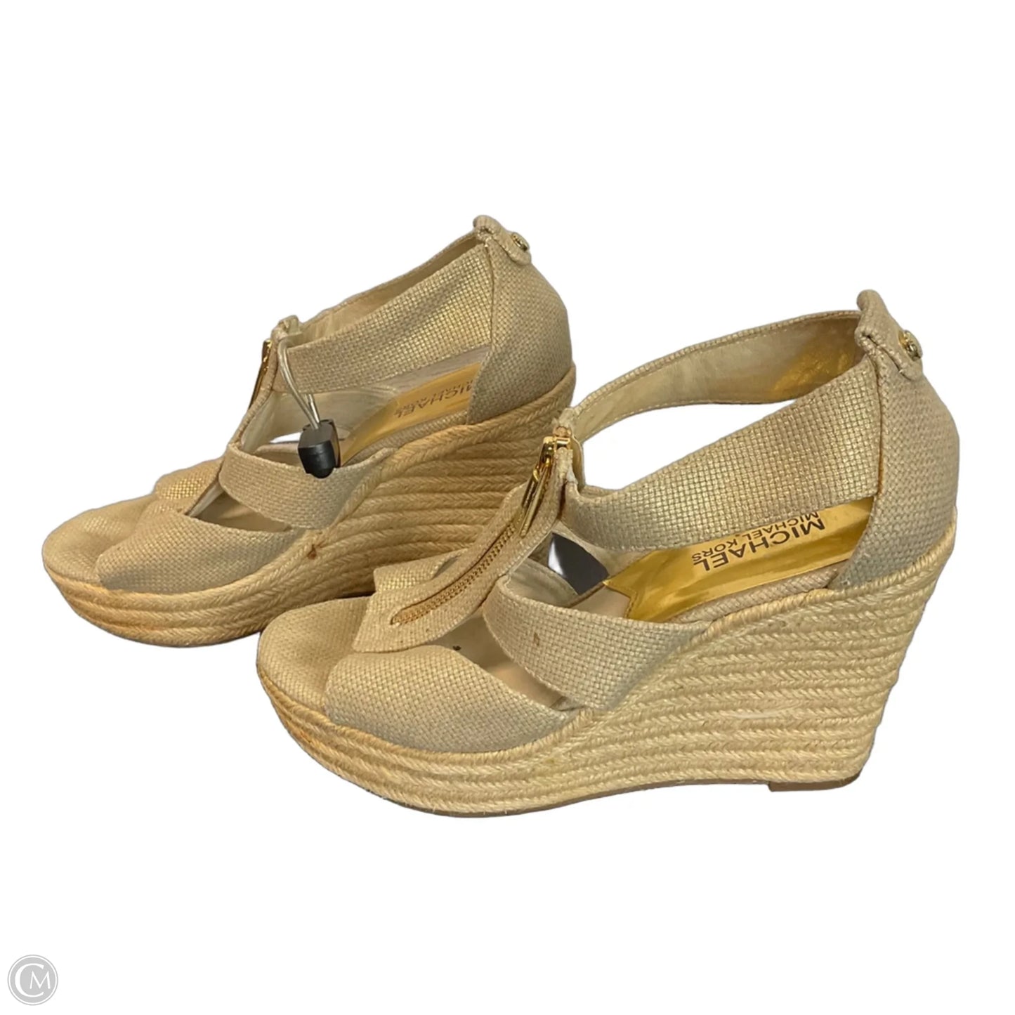 Sandals Designer By Michael Kors In Gold, Size: 8