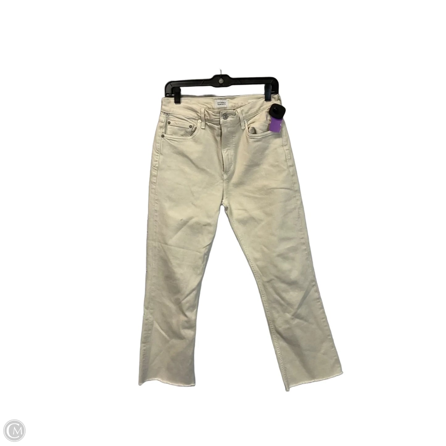 Jeans Straight By Citizens Of Humanity In Cream Denim, Size: 4