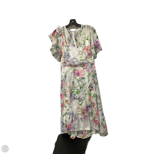 Dress Casual Midi By Calvin Klein In White, Size: 8