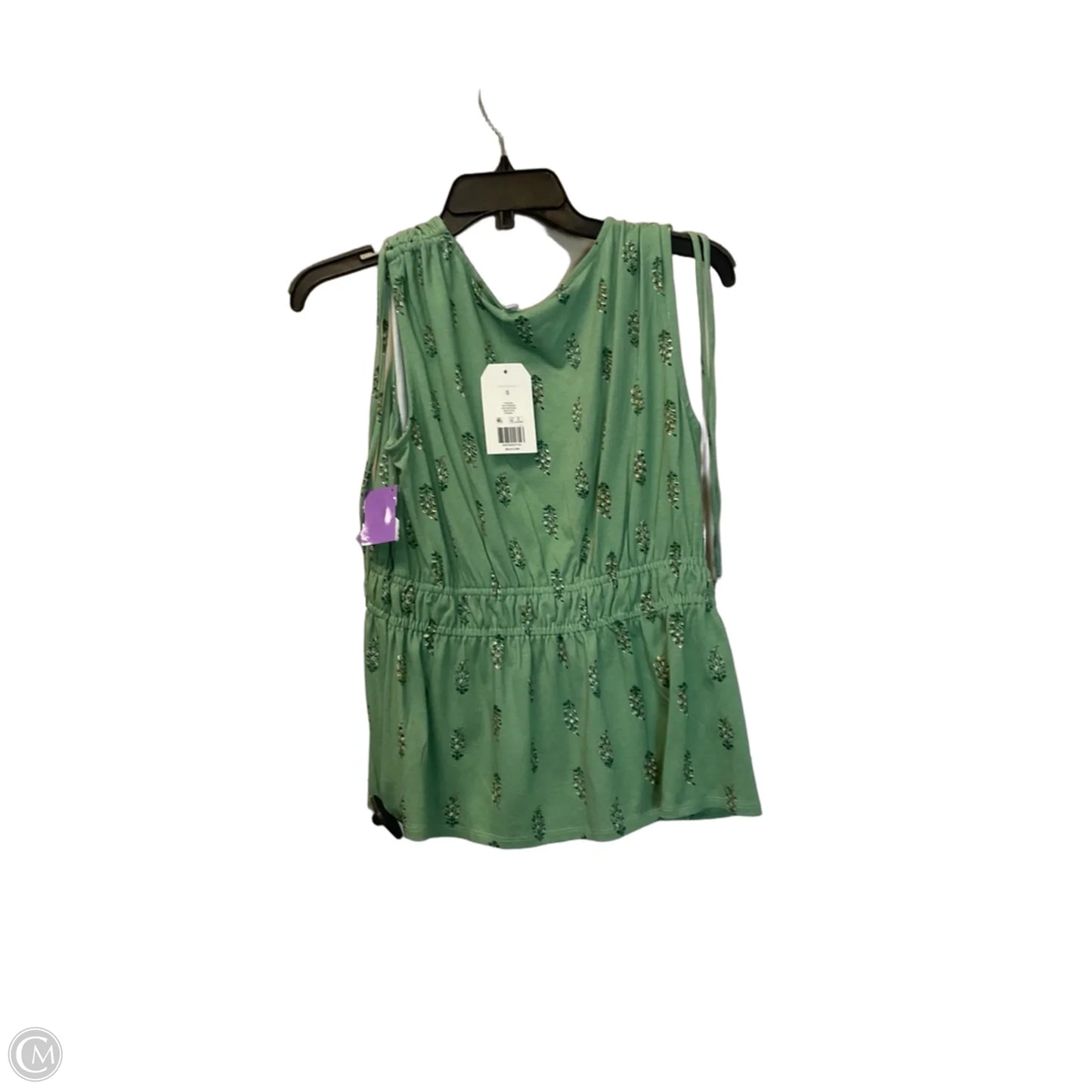 Top Sleeveless By Wonderly In Green, Size: S