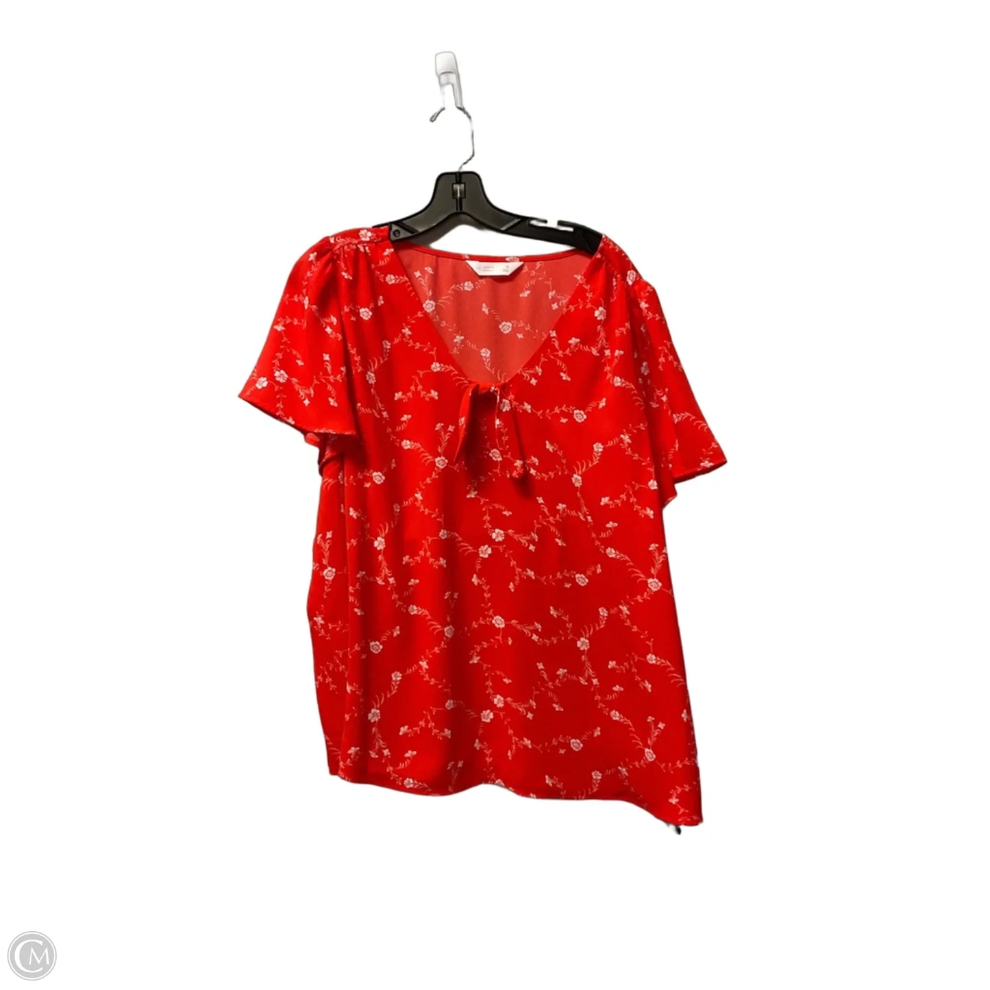 Top Short Sleeve By Lc Lauren Conrad In Red, Size: 1x