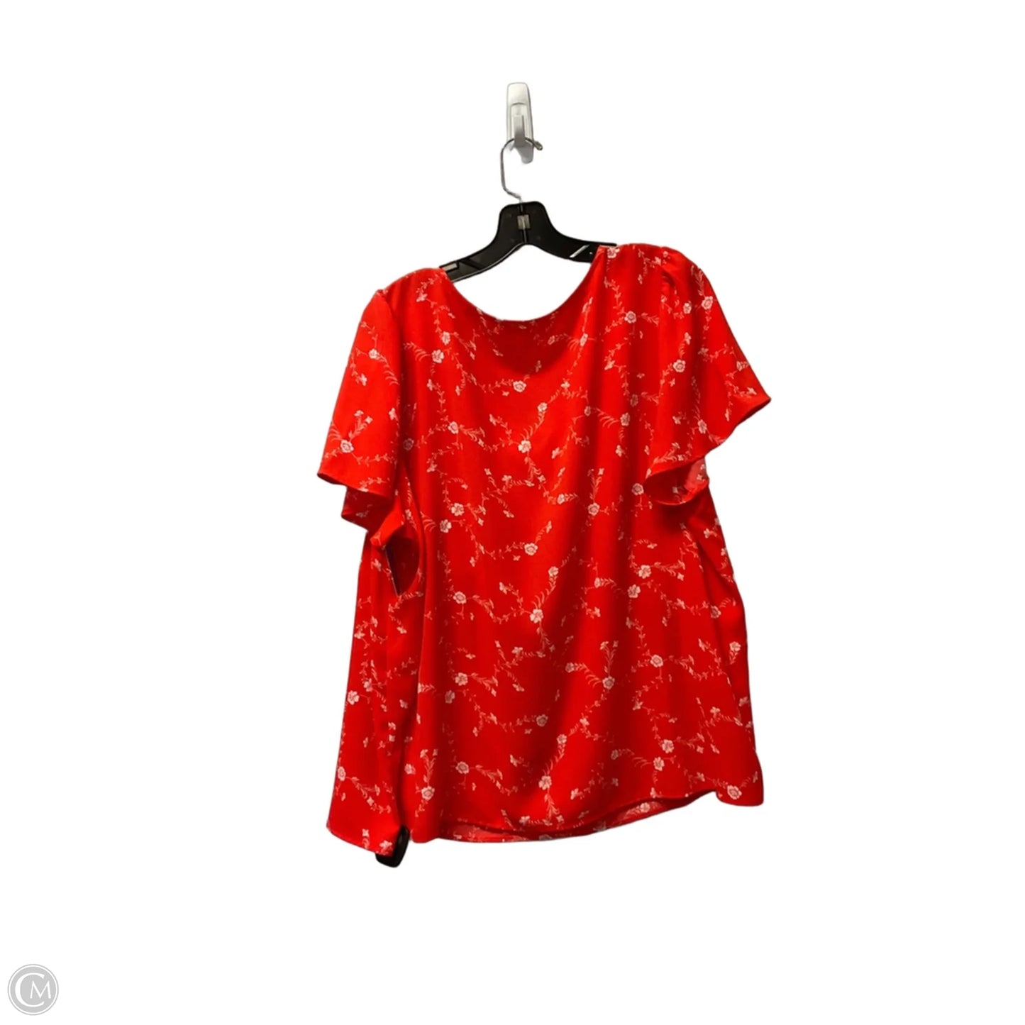 Top Short Sleeve By Lc Lauren Conrad In Red, Size: 1x