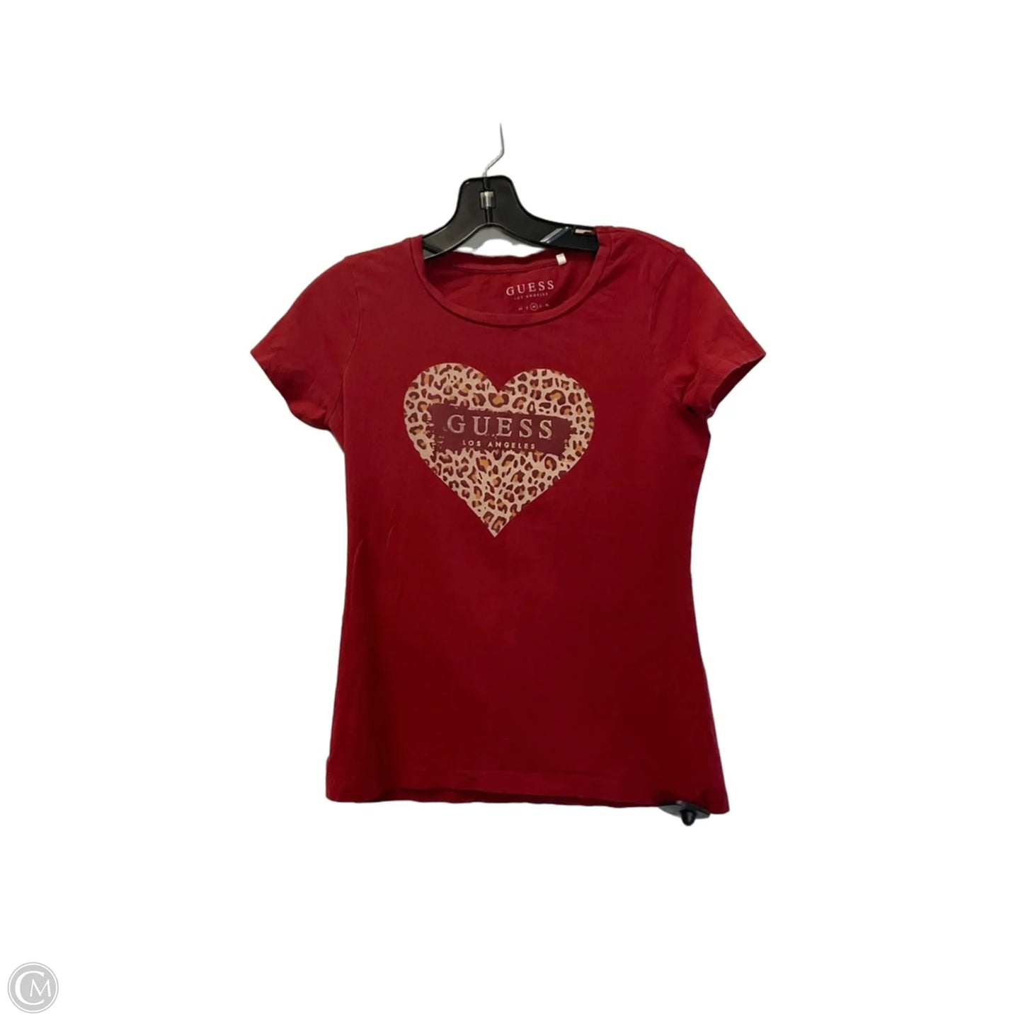 Top Short Sleeve Basic By Guess In Red, Size: M
