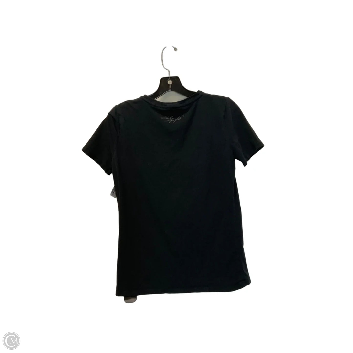 Top Short Sleeve Designer By Karl Lagerfeld In Black, Size: Xs