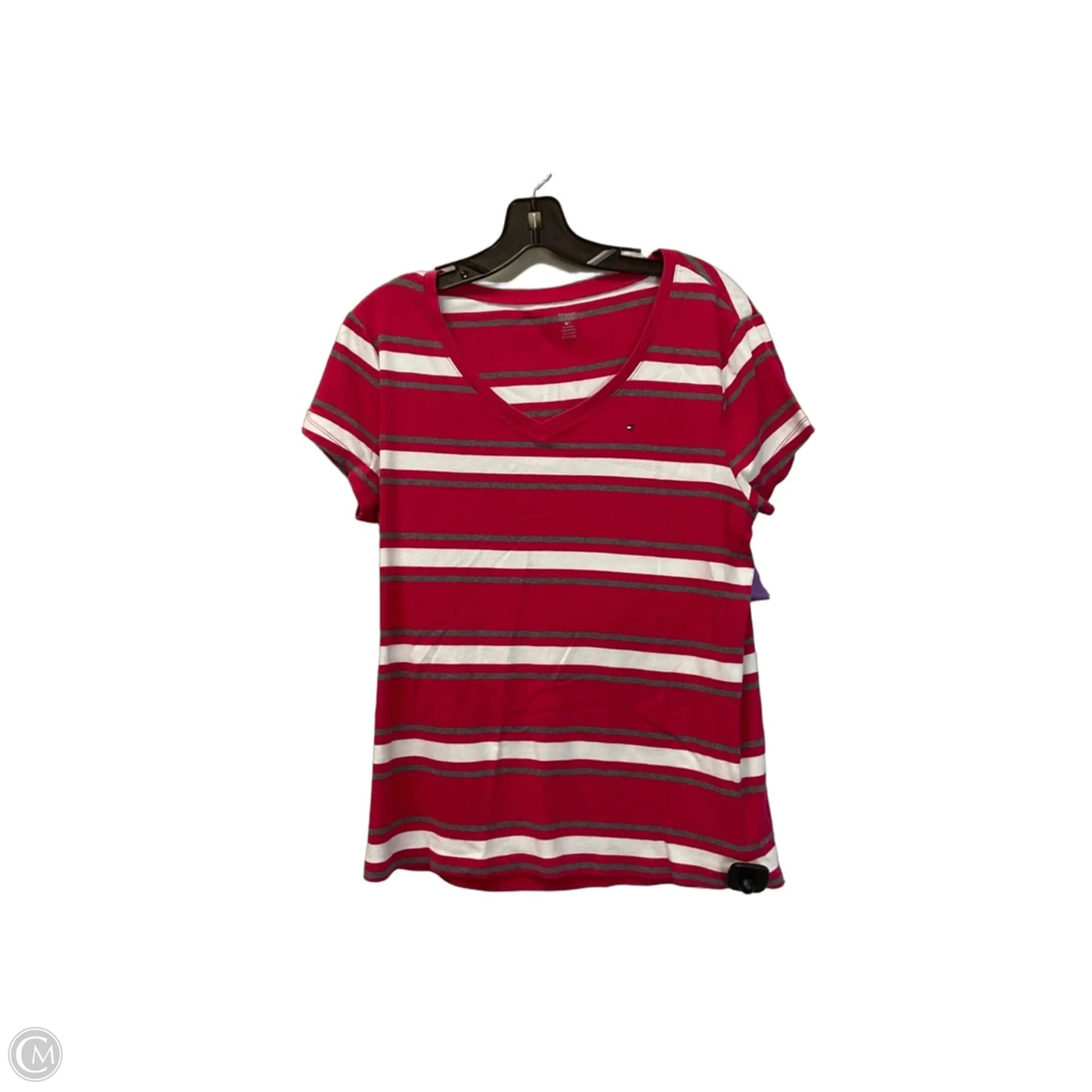 Top Short Sleeve Basic By Tommy Hilfiger In Striped Pattern, Size: Xl