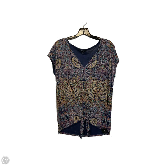 Top Short Sleeve By Lucky Brand In Blue, Size: M