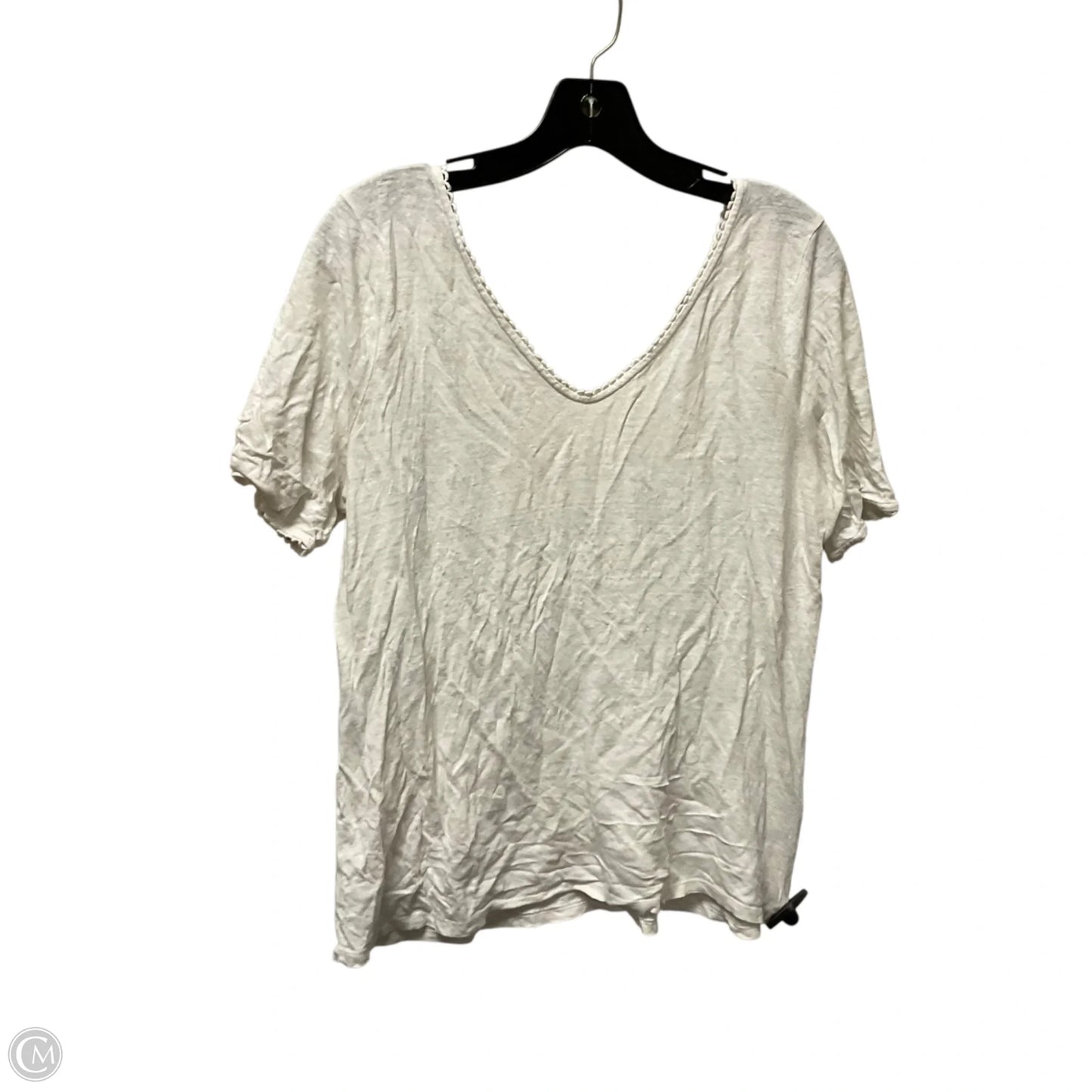 Top Short Sleeve By Boden In White, Size: 12