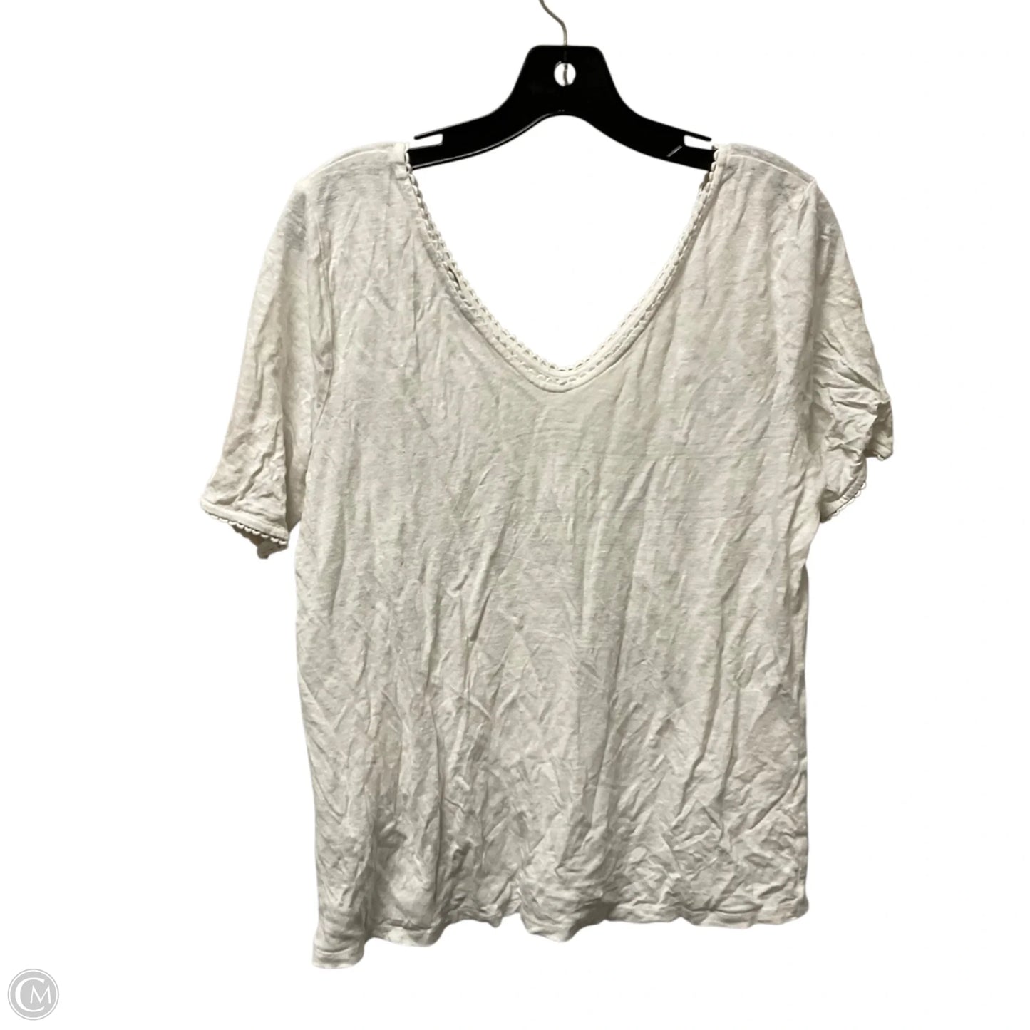 Top Short Sleeve By Boden In White, Size: 12