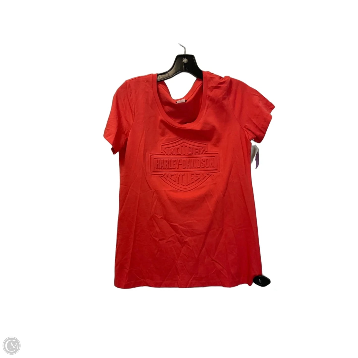 Top Short Sleeve Basic By Harley Davidson In Orange, Size: M