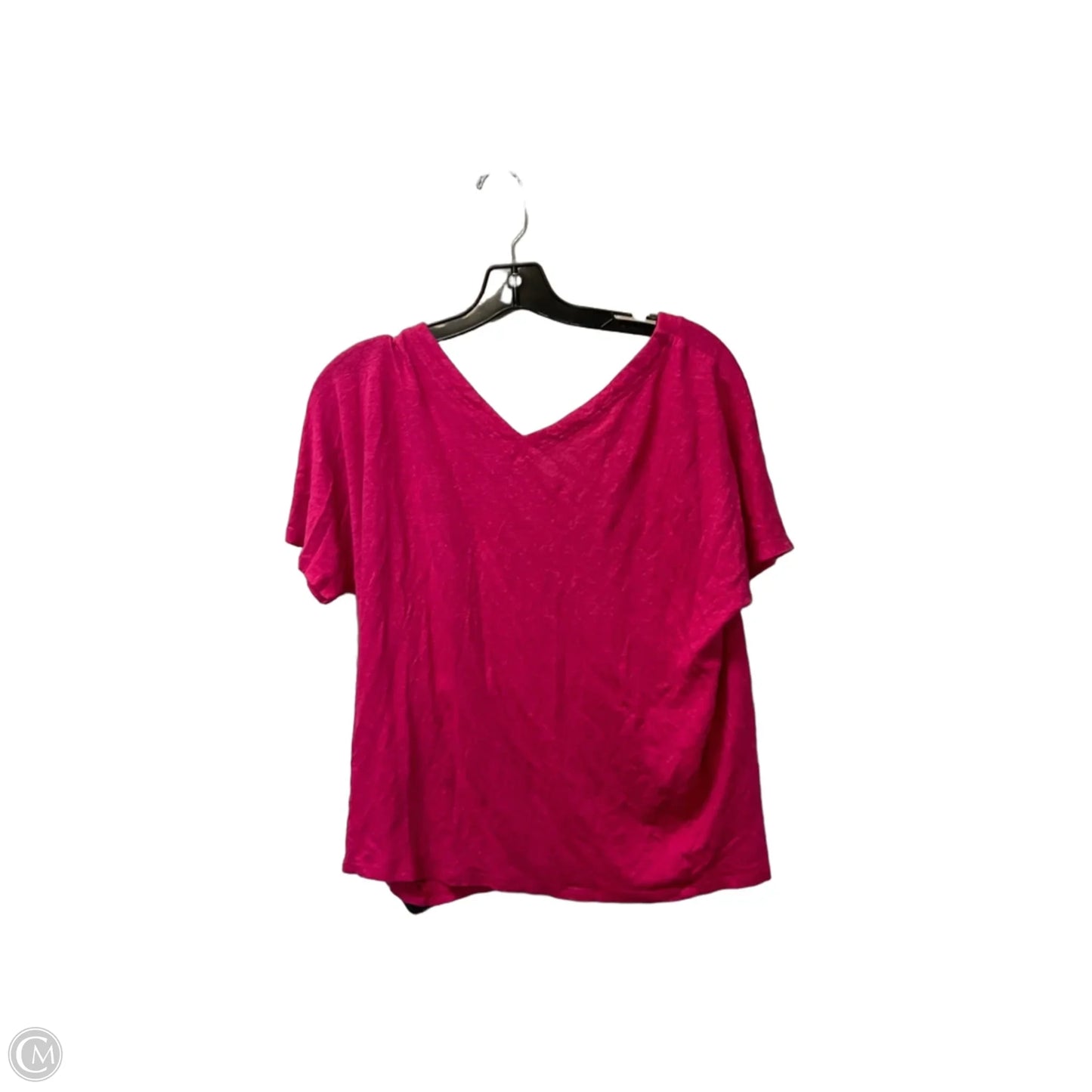 Top Short Sleeve Basic By Chicos In Pink, Size: L