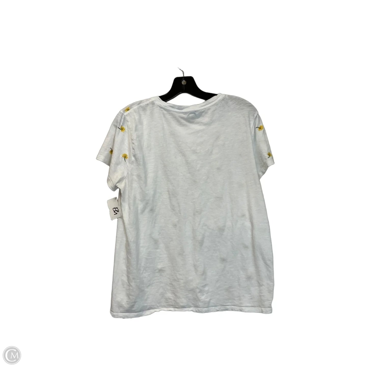 Top Short Sleeve By Lucky Brand In White, Size: L