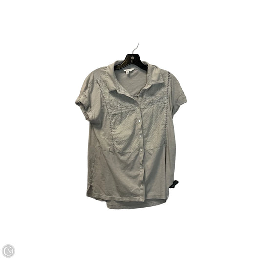 Top Short Sleeve By Lucky Brand In Tan, Size: S