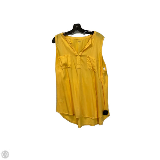 Top Sleeveless Basic By Loft In Yellow, Size: Xl