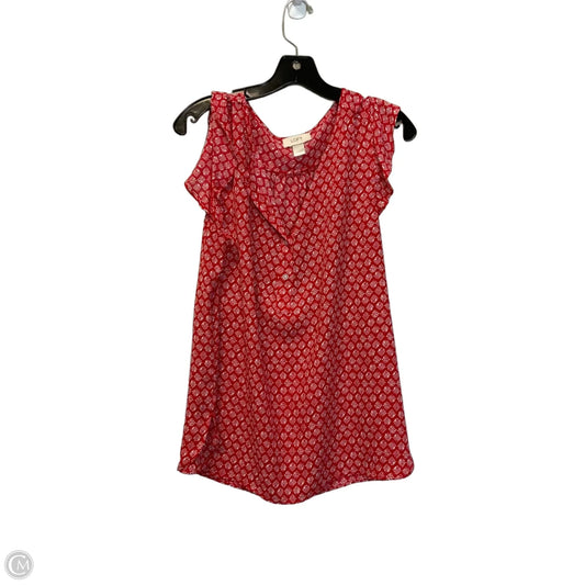 Top Sleeveless Basic By Loft In Red, Size: L