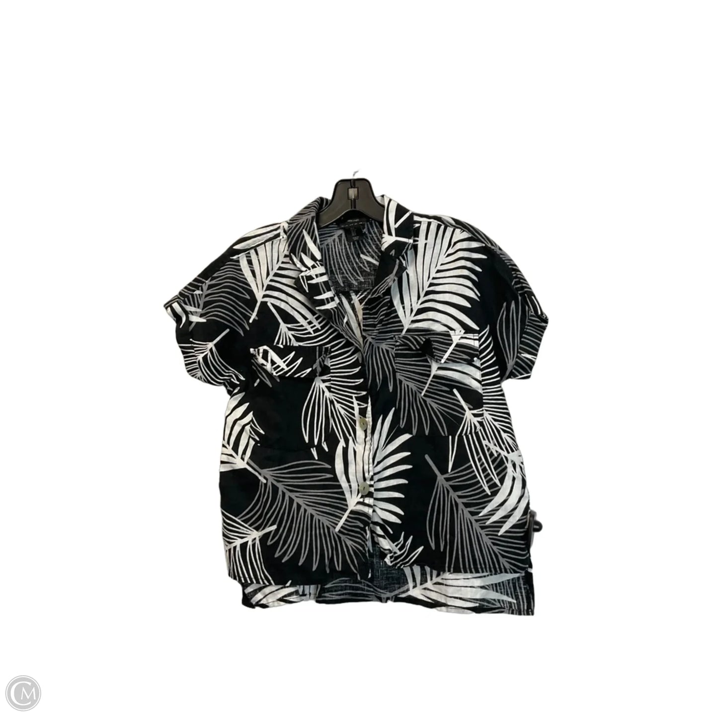 Top Short Sleeve By Tahari In Tropical Print, Size: S