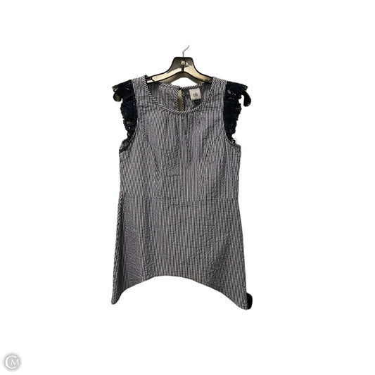 Top Sleeveless By Cabi In Striped Pattern, Size: Xs