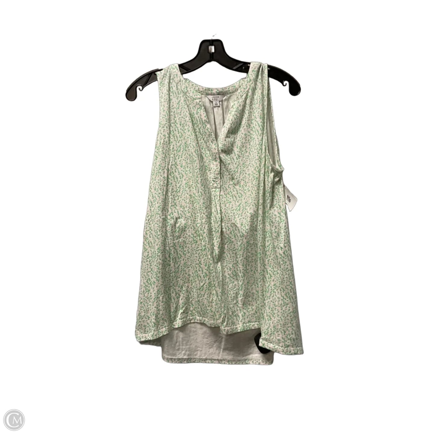 Top Sleeveless By Crown And Ivy In Green, Size: L